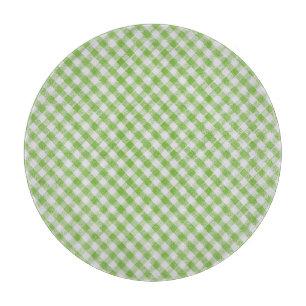 Green chequered fabric: closeup texture. cutting board
