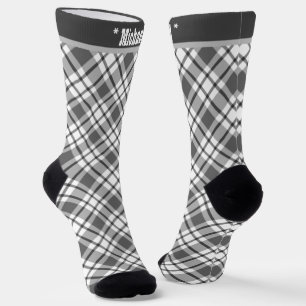 green chequered light tartan pattern socks