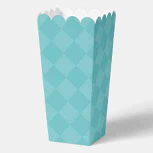 Green Chequered Party Favour Popcorn Box