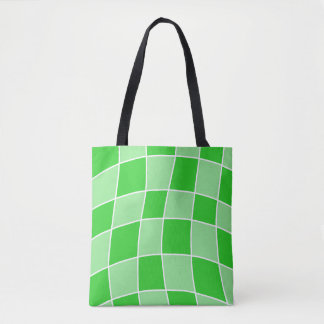 Green Chequered Tote Bag