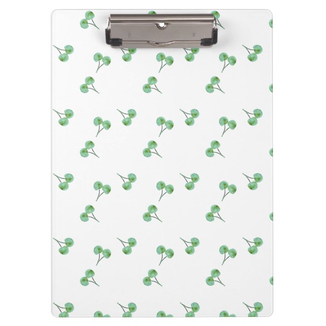 Green Cherry Pattern Clipboard (Front)