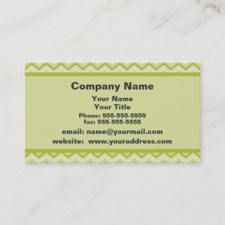 Green Chevron Appointment Reminder Business Card