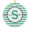 Green Chevron Monogram