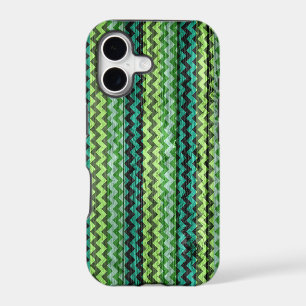 Green Chevron Pattern Wooden