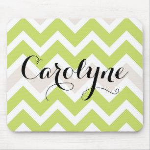Green Chevron   Personalised Mousepad