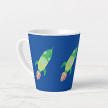 Green Childish Space Rocket Star