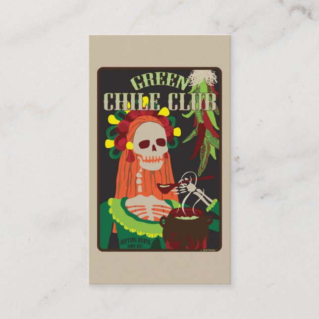 green chile club business card (Front)