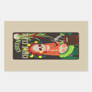green chile club rectangular sticker