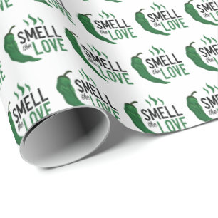Green Chile Smell the Love Wrapping Paper