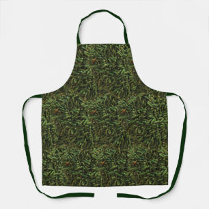 Green Chili Pepper Pattern Apron