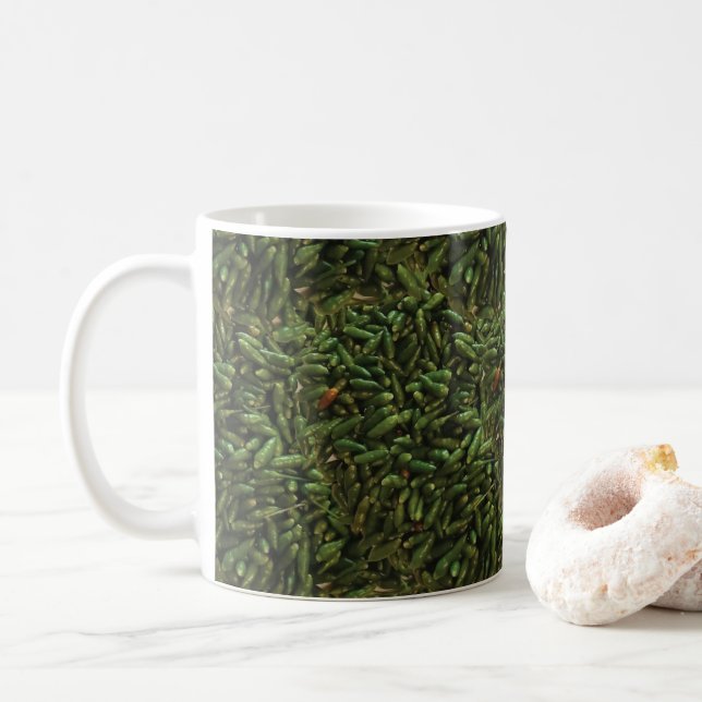 Green Chilli Pepper  Coffee Mug (With Donut)