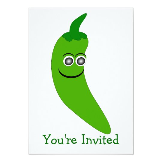 Green Chilli Pepper Invitation For Any Occasion