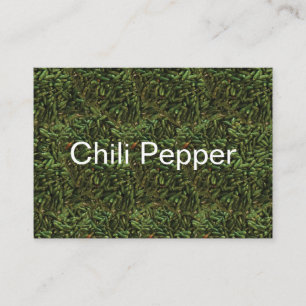 Green Chilli Pepper Pattern Business Card
