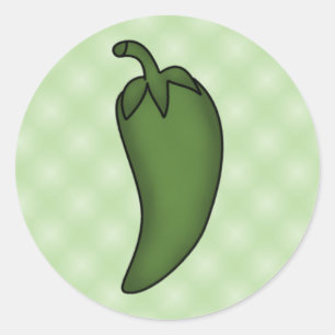 Green Chilli Pepper Stickers
