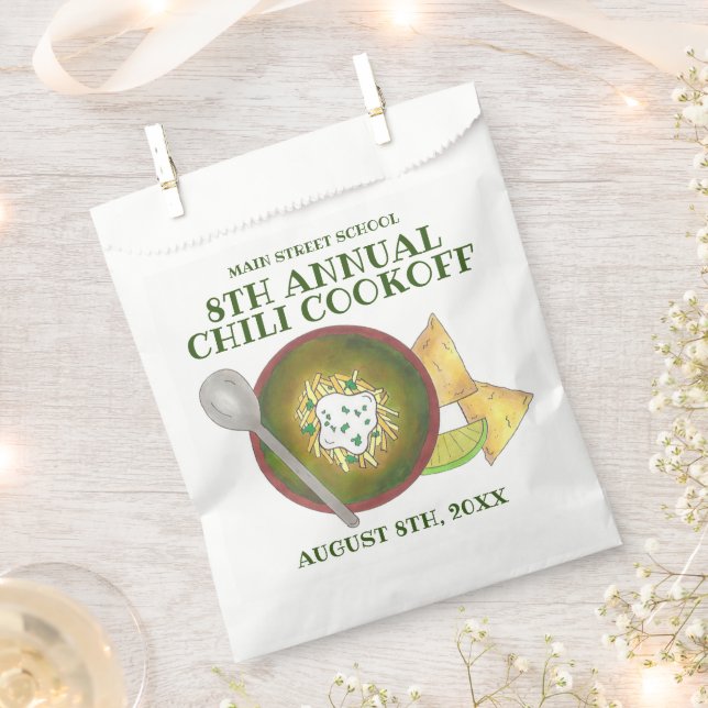 Green Chilli Verde Chilli Cookoff Cook-Off Food Favour Bag (Clipped)