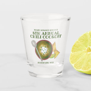 Green Chilli Verde Chilli Cookoff Cook-Off Food Shot Glass