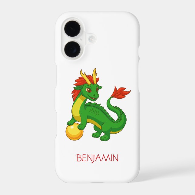 Green Chinese Dragon Custom Name (Back)