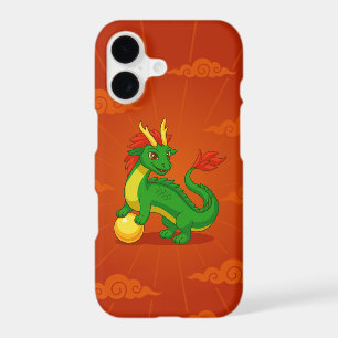 Green Chinese Dragon Custom Name Red