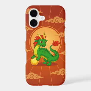 Green Chinese Dragon Custom Name Red