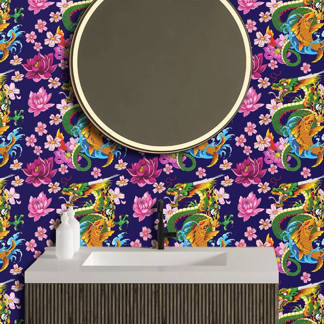 Green Chinese Dragon Koi Wallpaper (Creator Uploaded)