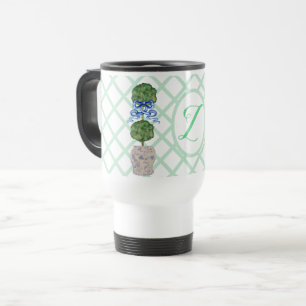 Green Chinoiserie Ginger Jar Jars Topiary Travel Mug