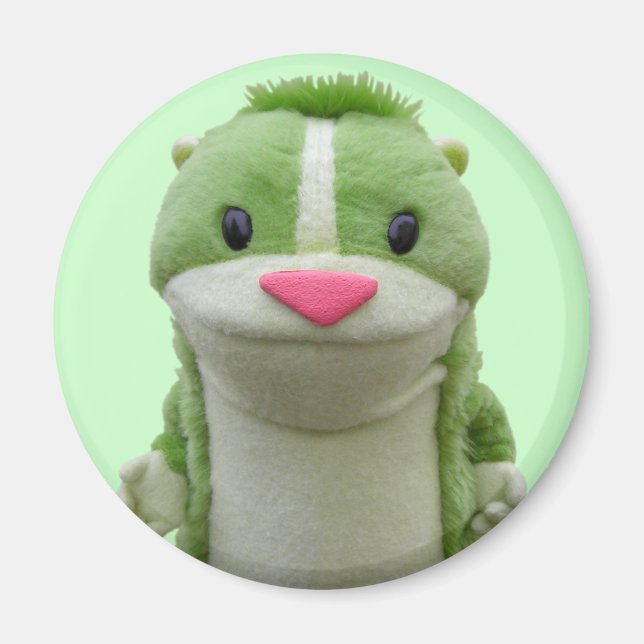 Green Chipmunk Magnet (Front)