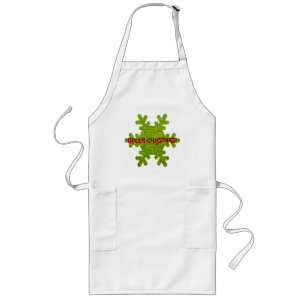 Green Christmas Apron! Long Apron
