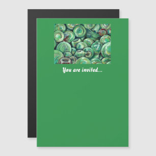 Green Christmas Balls Magnetic Invitation