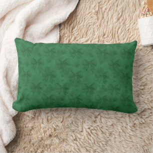 Green Christmas Bows Lumbar Cushion