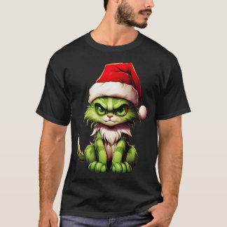 Green Christmas Cat 1 T-Shirt