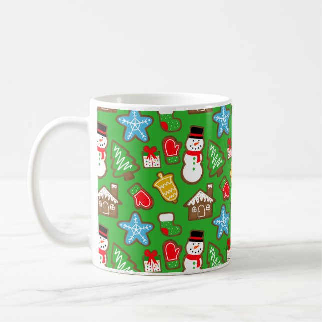 Green Christmas Cookie Mug (Left)