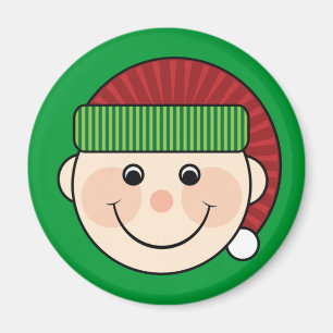 Green Christmas Elf Magnet