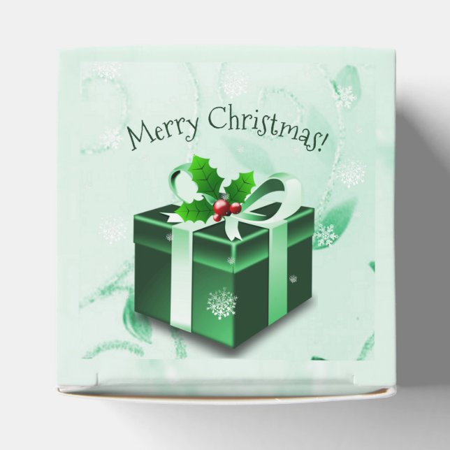 Green Christmas Gift Favour Box (Top)