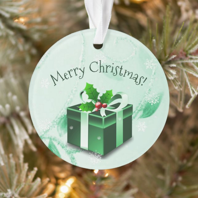 Green Christmas Gift Ornament (Tree)