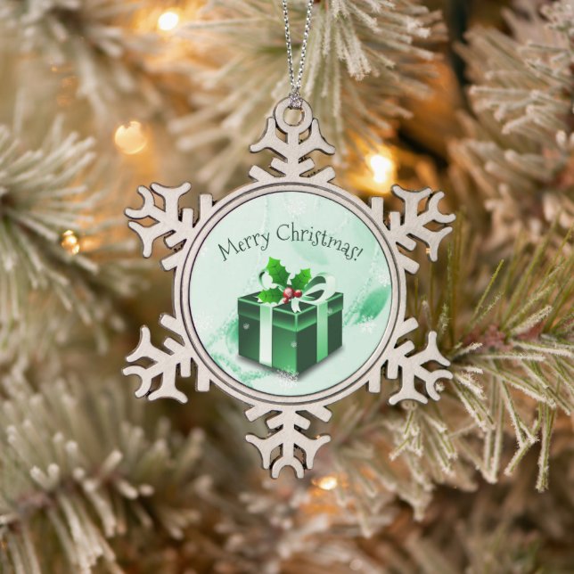Green Christmas Gift Ornament (Tree)