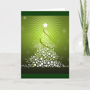 Green Christmas Holiday Card