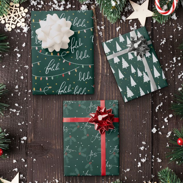 Green Christmas Holiday Wrapping Paper Sheets (Creator Uploaded)