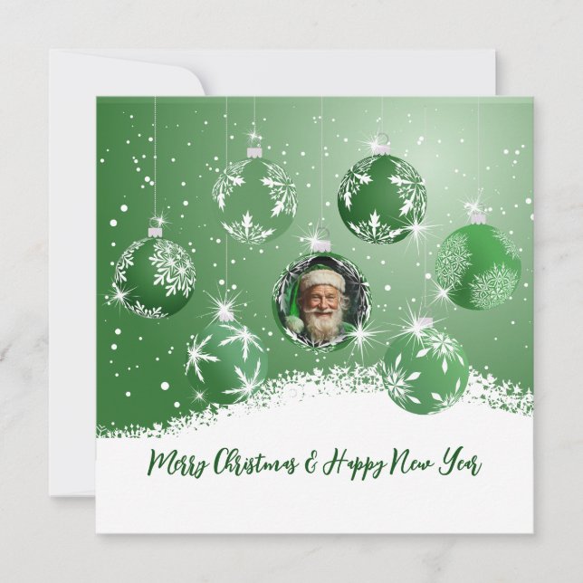 Green Christmas Invitation (Front)