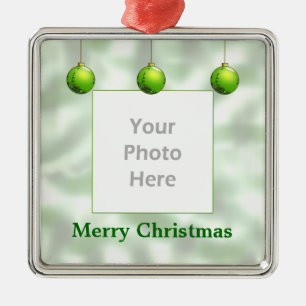 Green Christmas Ornaments (photo frame)