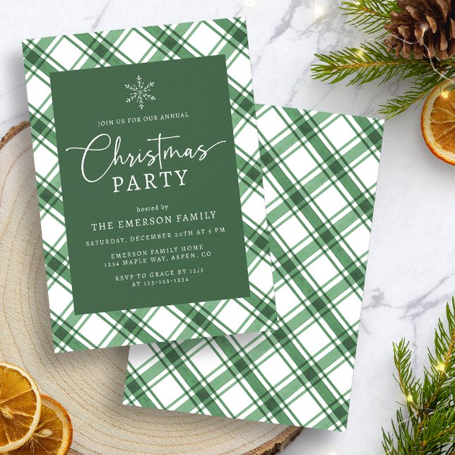 Green Christmas Party Invitation (Green Christmas Party Invitation
)