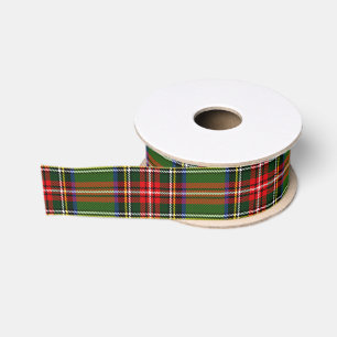 Green Christmas Plaid Grosgrain Ribbon