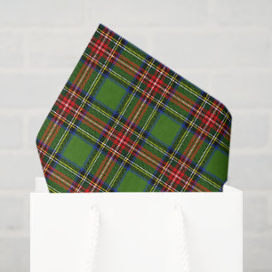 Green Christmas Plaid Tissue Paper