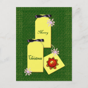 Green Christmas Postcard