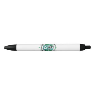 Green Christmas - Santa and Recycling Design Black Ink Pen