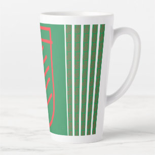 Green Christmas Stocking on Green Latte Mug
