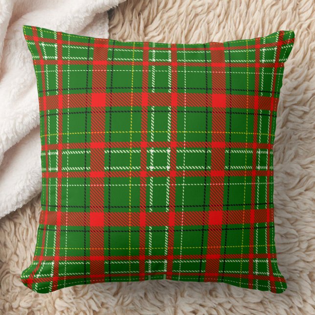 Green Christmas Tartan Plaid Pattern Design  Cushion (Creator Uploaded)