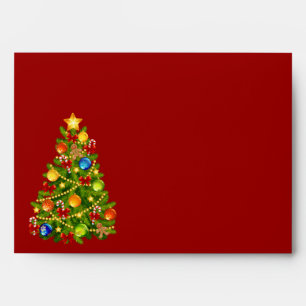 Green Christmas Tree Envelopes