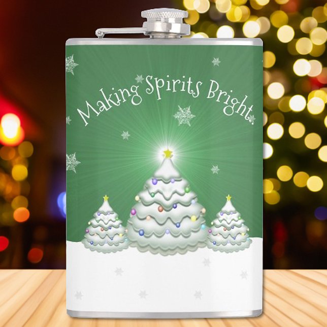 Green Christmas Tree Flask (Green Christmas Tree Flask)