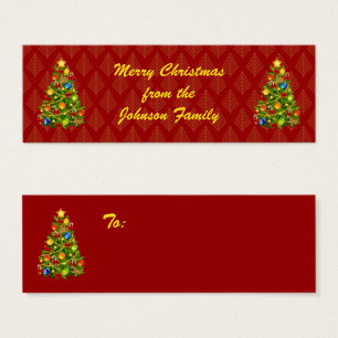 Green Christmas Tree Gift Tags
