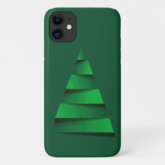 Green Christmas Tree Holiday Case-Mate iPhone Case (Back)
